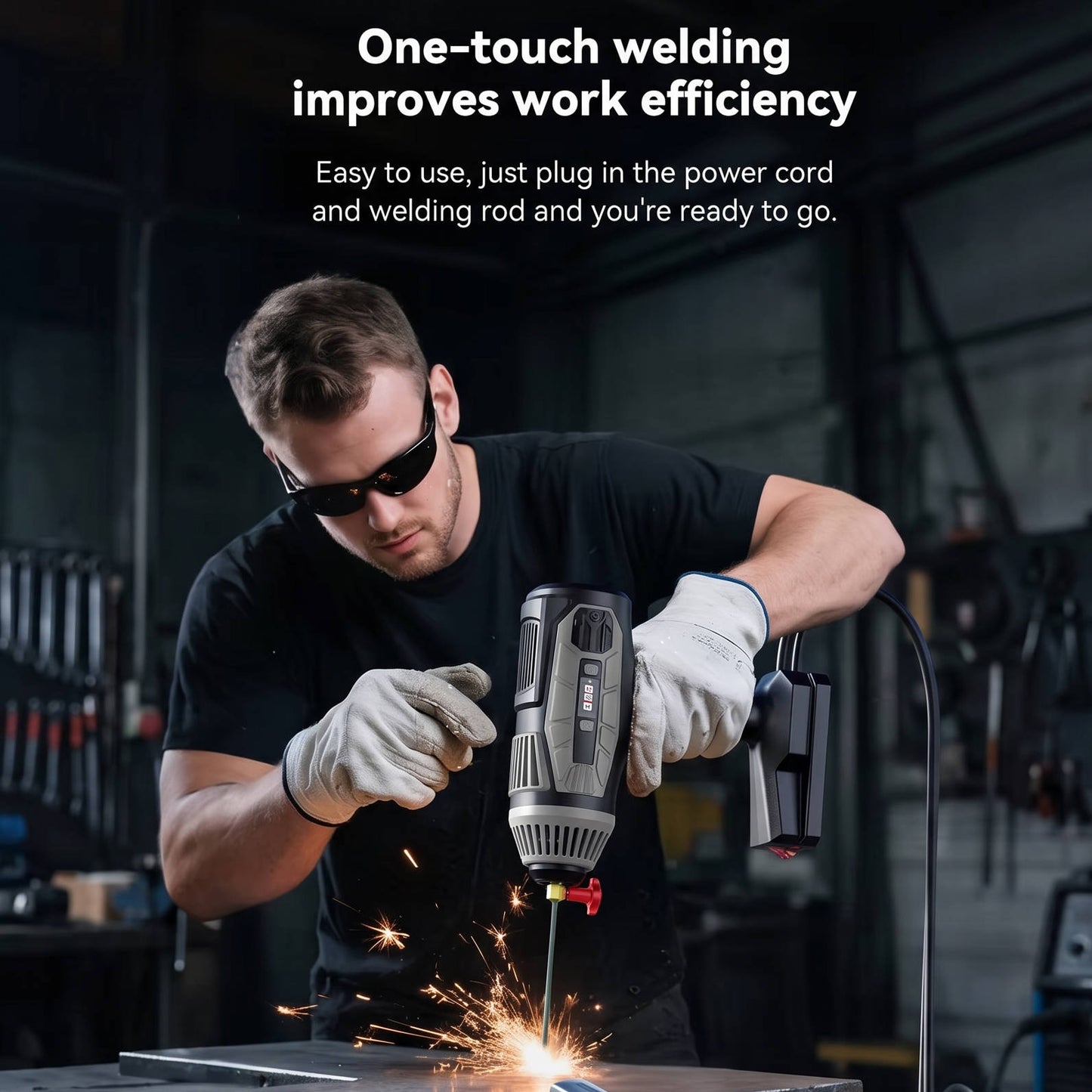 Portable ARC Welding Machine, 110V Handheld IGBT Inverter Welder, Adjustable Current, 3 32 inch Rod Compatible
