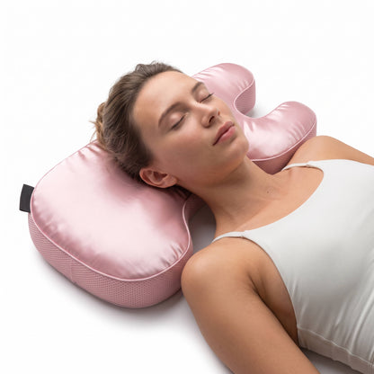 Anti Wrinkle Skincare Pillow, Ergonomic Memory Foam Pillow for Side and Back Sleepers, Helps Reduce Sleep Lines