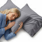 2 Pack Cooling Pillowcase, Silky Smooth Wrinkle Free Sleep Enhancer, Breathable Soft Cases for Night Sweat Relief