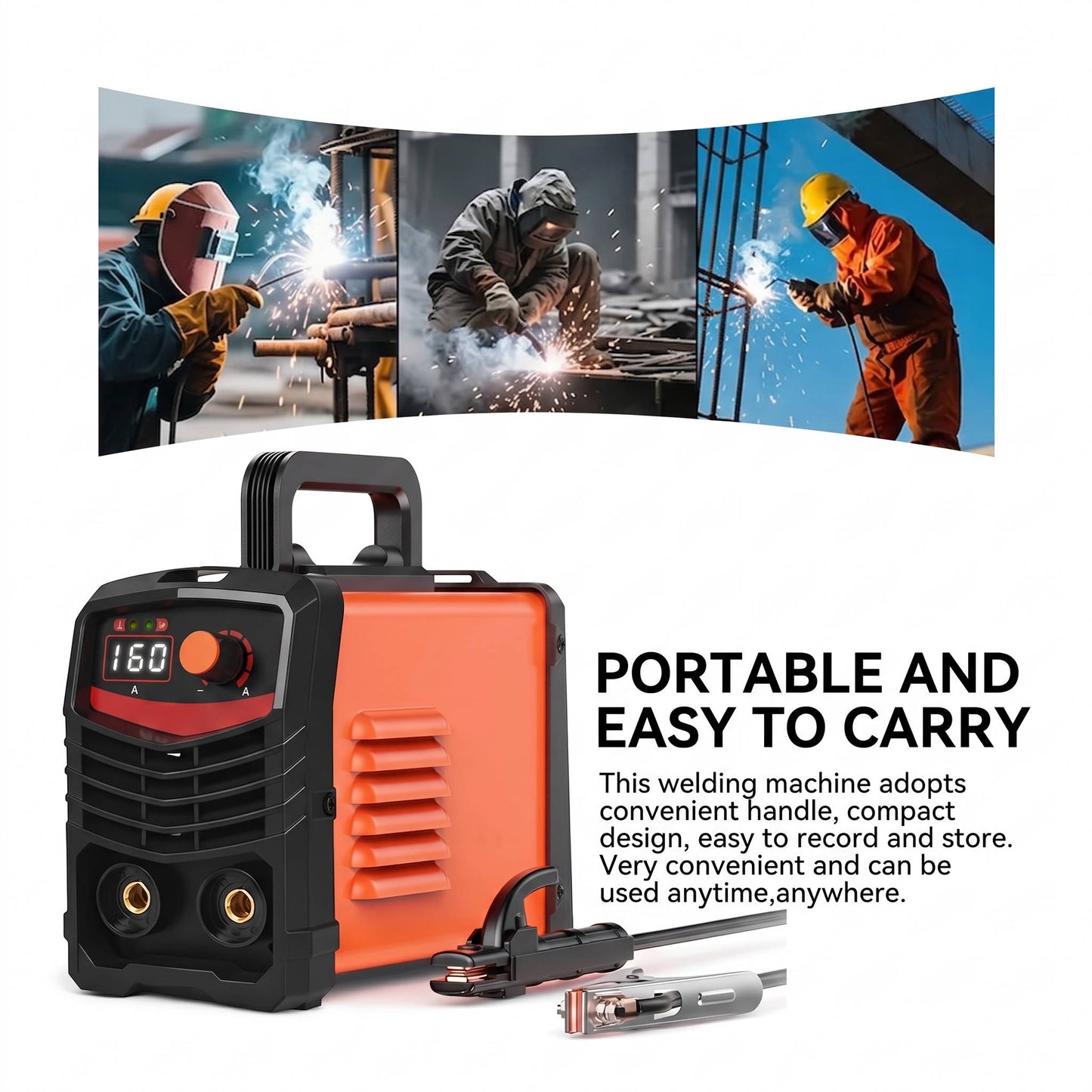 110V Mini Stick Welder Kit, Portable IGBT Inverter Welding Machine, Digital Display, Hot Start and Anti Stick