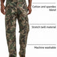 Cargo Hunting Pants with Stretch Twill Fabric and Six Pockets for Men