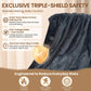 Cordless Heated Blanket with Hood, Rechargeable Wearable Throw with 9 Heating Zones and 3 Heat Levels for Camping