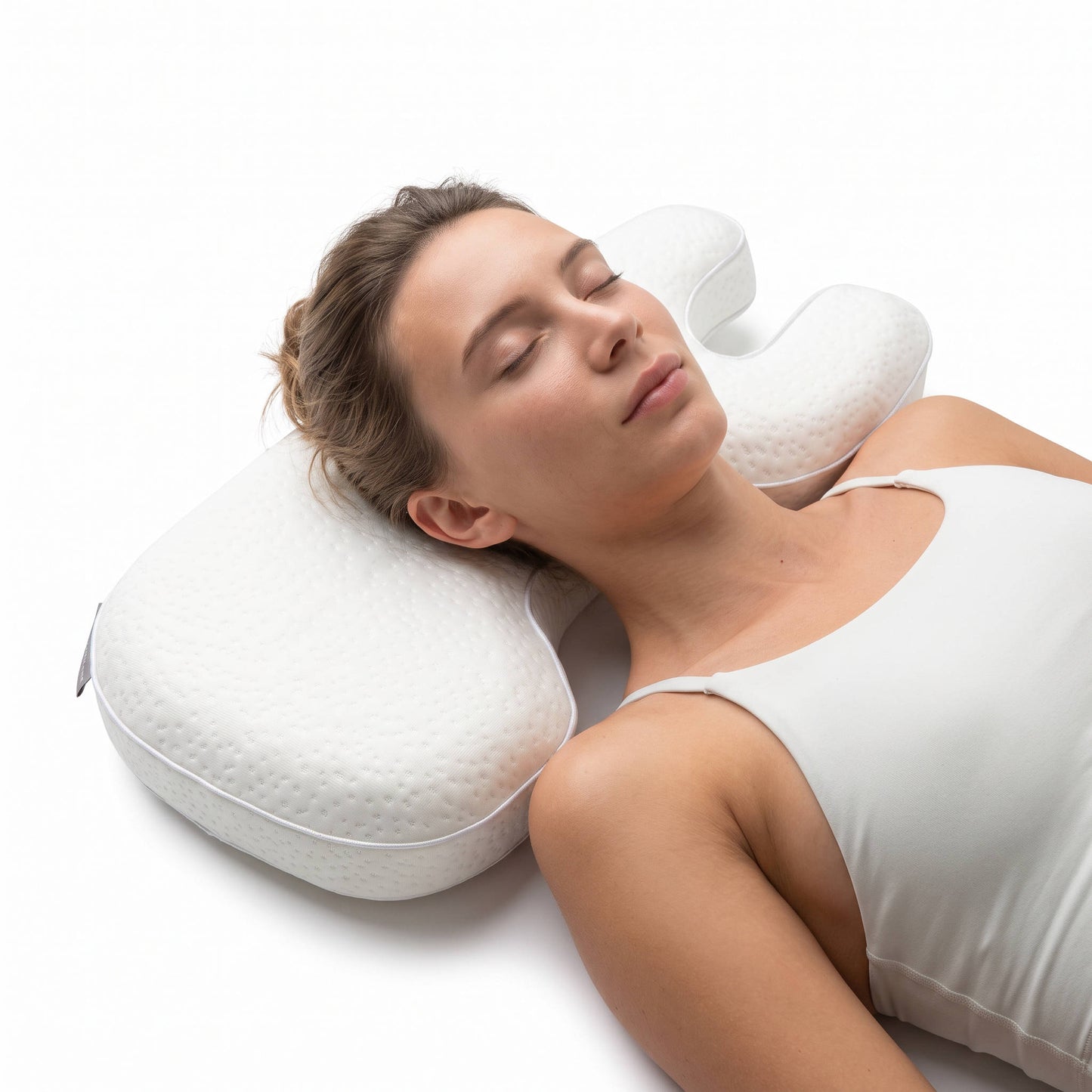 Anti Wrinkle Skincare Pillow, Ergonomic Memory Foam Pillow for Side and Back Sleepers, Helps Reduce Sleep Lines