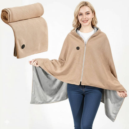 Heated Shawl Wrap with Eight Zone Carbon Fiber and Three Temperature Settings