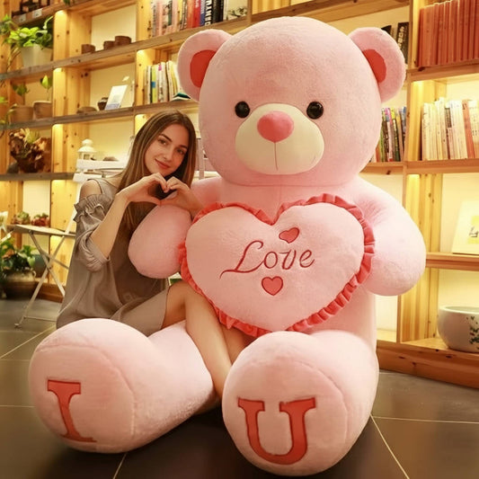 Oversized Plush Teddy Bear Backrest with Machine Washable Cover and Shape Retention  Filling