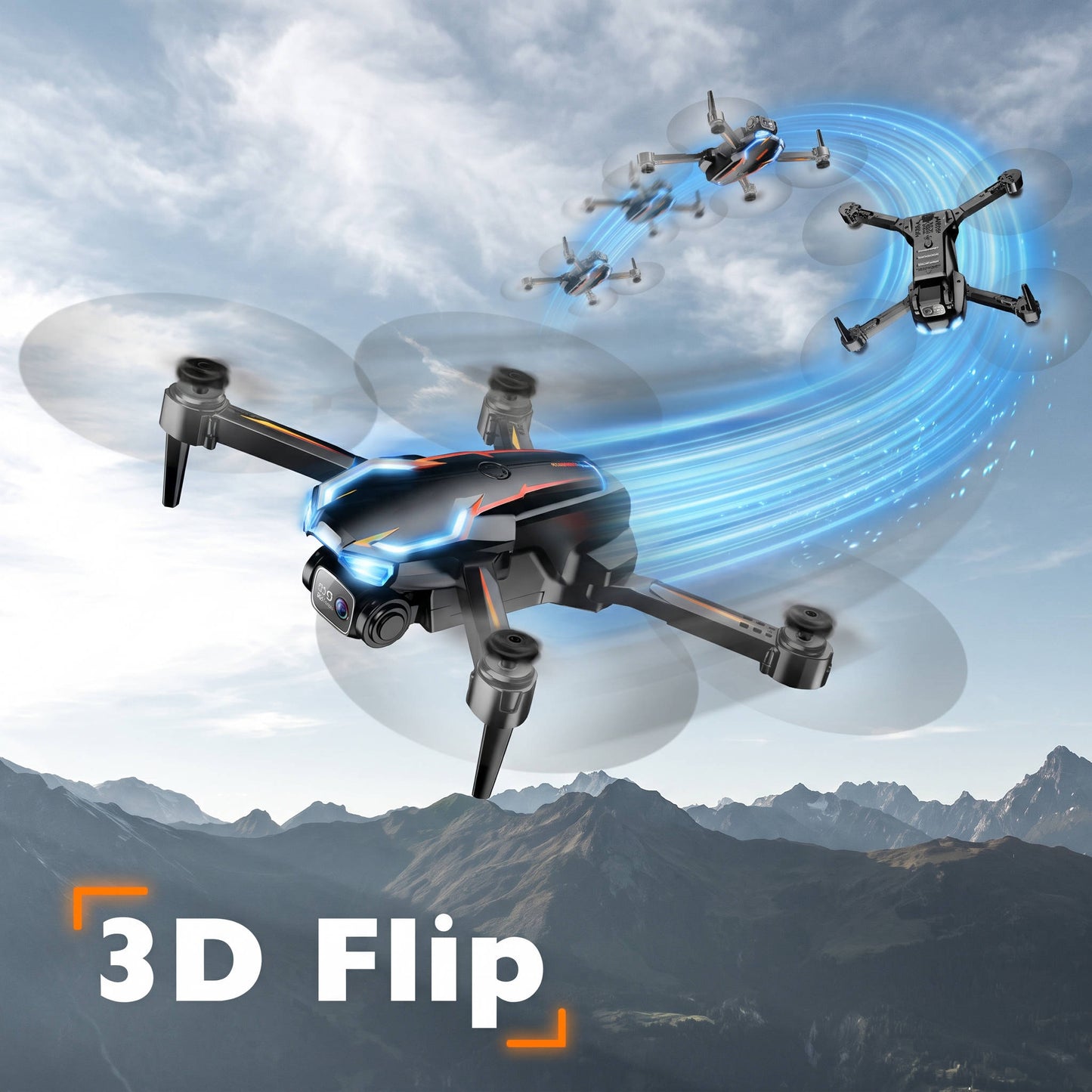 2K HD FPV Drone with Camera, Foldable RC Drone with Altitude Hold, 3 Speed Modes, 2 Batteries for Adults and Beginners