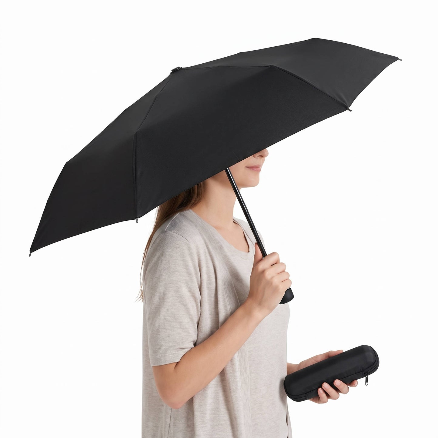 Mini Travel Umbrella, Compact Pocket Size Umbrella with UV Sun Protection for Travel and Daily Use
