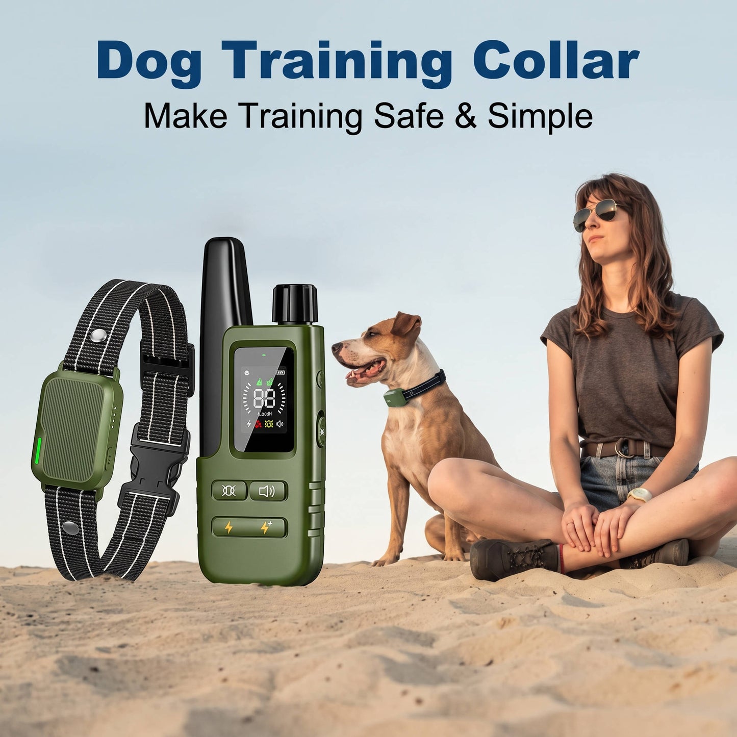 Dog Training Collar with Remote, 3300FT Range, Adjustable Collar for Dogs 10 to 120Lbs