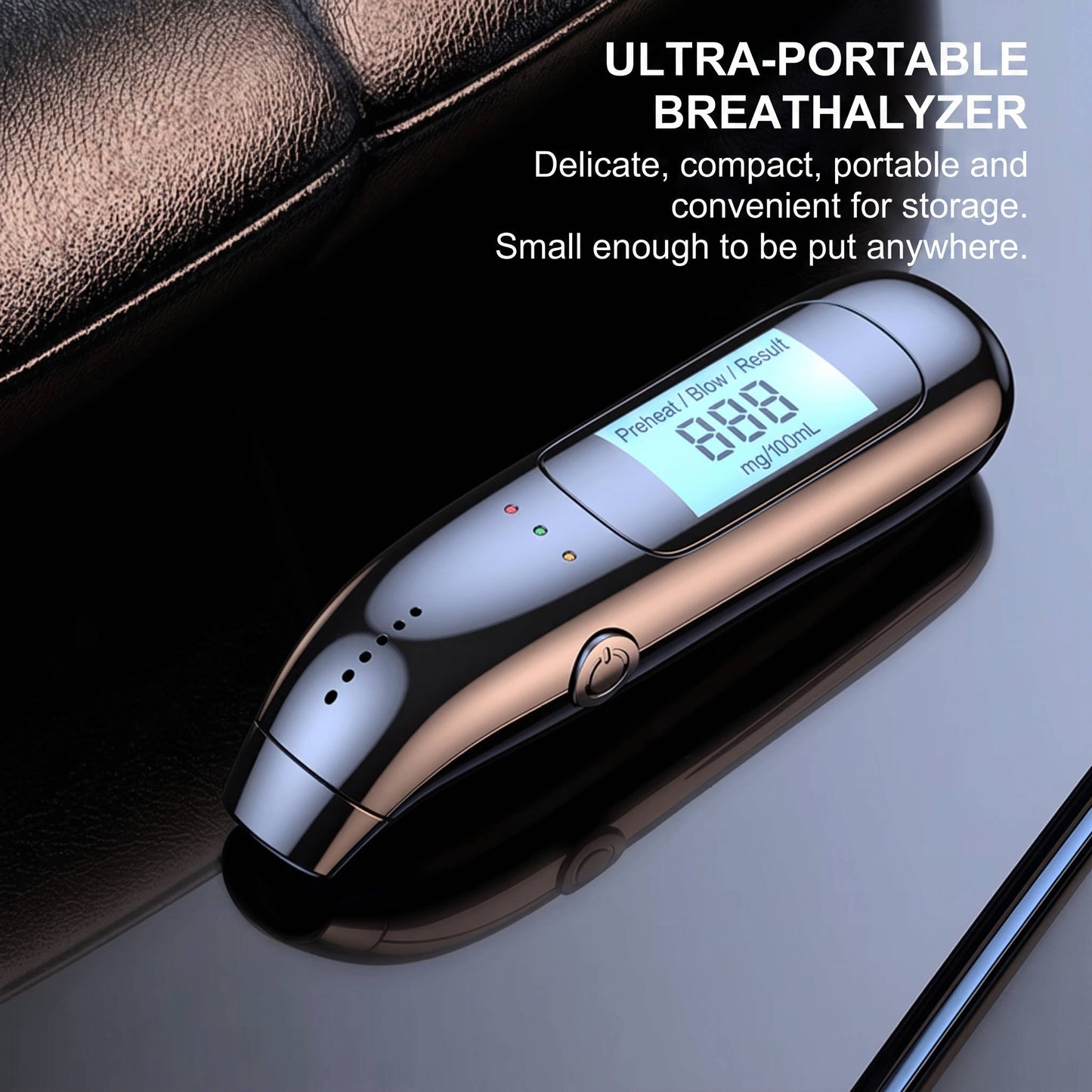 Digital Breathalyzer, Contactless Portable BAC Tester with 2.7K Display, Personal Alcohol Tester