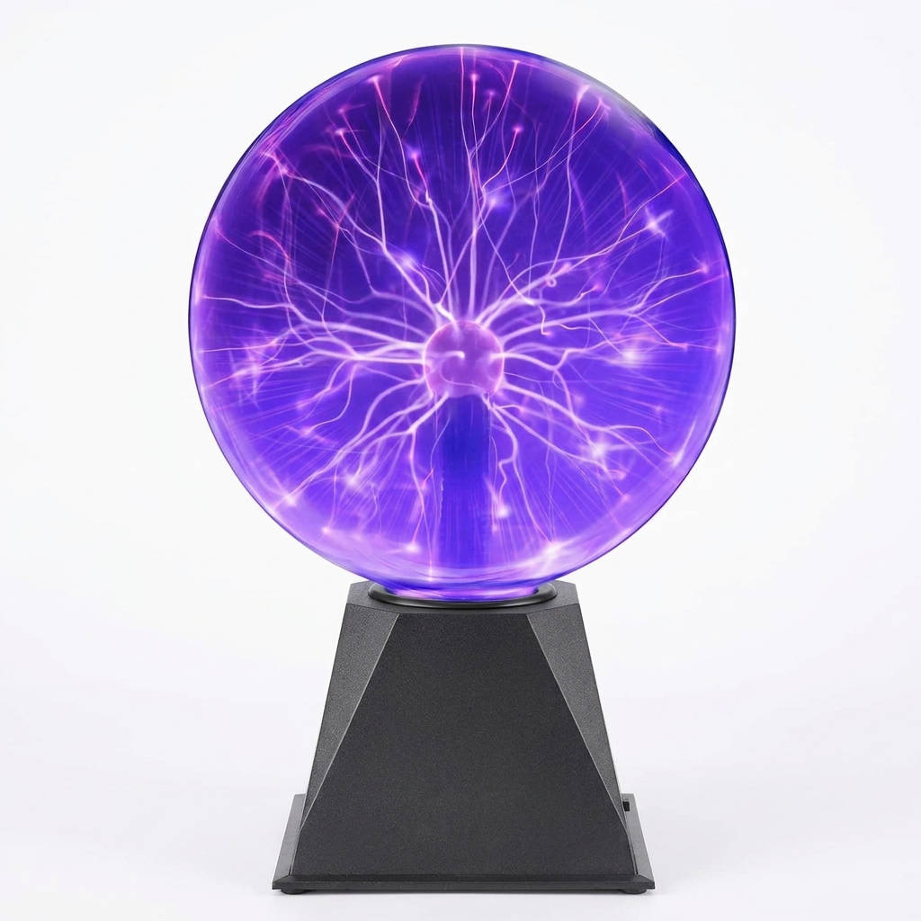 8 Inch Huge Plasma Globe, Touch & Sound Sensitive Electric Lightning Ball Lamp for Home Decor and Parties