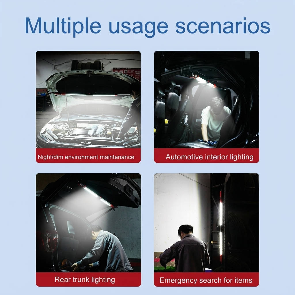 LED Under Hood Work Light, Rechargeable Magnetic Automotive Repair Light for Garage and Workshop