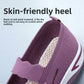 Breathable Mary Jane Sneakers with Floral Embroidery and Elastic Instep Strap