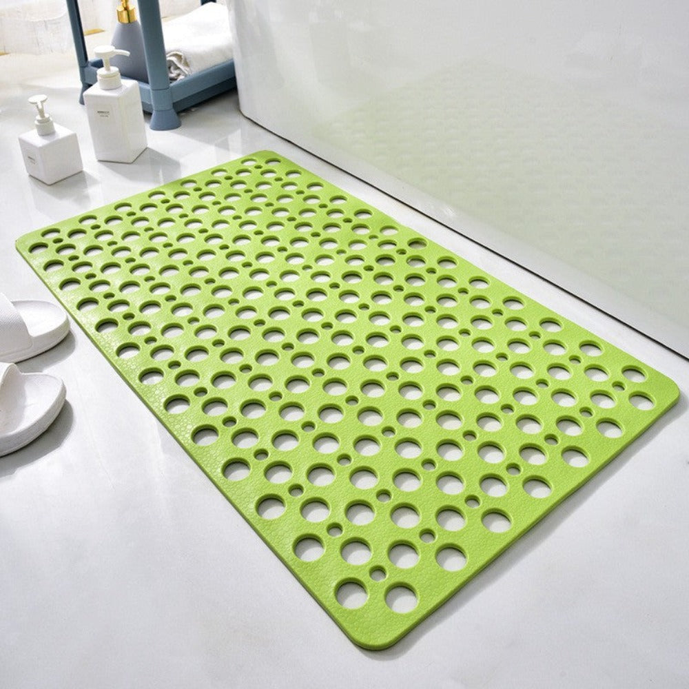 Textured Shower Mat with Traction Grooves and Heat-Resistant Material