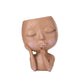 Ceramic Face Planter with Sculpted Design for Small Succulents and Herbs