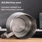 304 Stainless Steel Deep Fryer Pot with Basket, 2 in 1 Oil Strainer and Large Capacity for Frying Bacon and Food