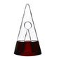 Glass Wine Decanter with Pyramid Shape and Waterfall Spout, 25.3oz