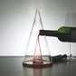 Glass Wine Decanter with Pyramid Shape and Waterfall Spout, 25.3oz