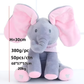 Interactive Elephant Plush Toy with Flapping Ears and Peek-a-Boo Sounds