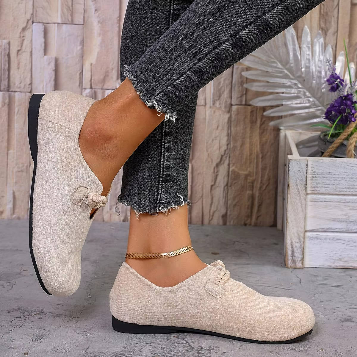 Slip On Loafers with Memory Foam Insole and Arch Support for All-Day Walking