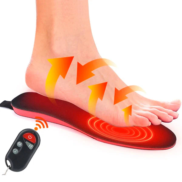Heated Insoles with Rechargeable Battery and Wireless Remote, Thin Breathable Fit