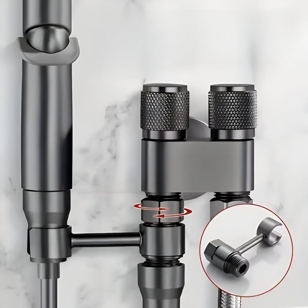 Wall Mounted Bidet Sprayer with Adjustable Pressure and Brass Body