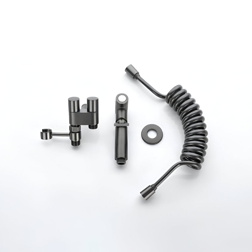 Wall Mounted Bidet Sprayer with Adjustable Pressure and Brass Body