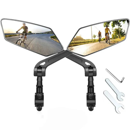 Bike Mirrors, HD Wide-Angle 360° Adjustable Handlebar Mirrors