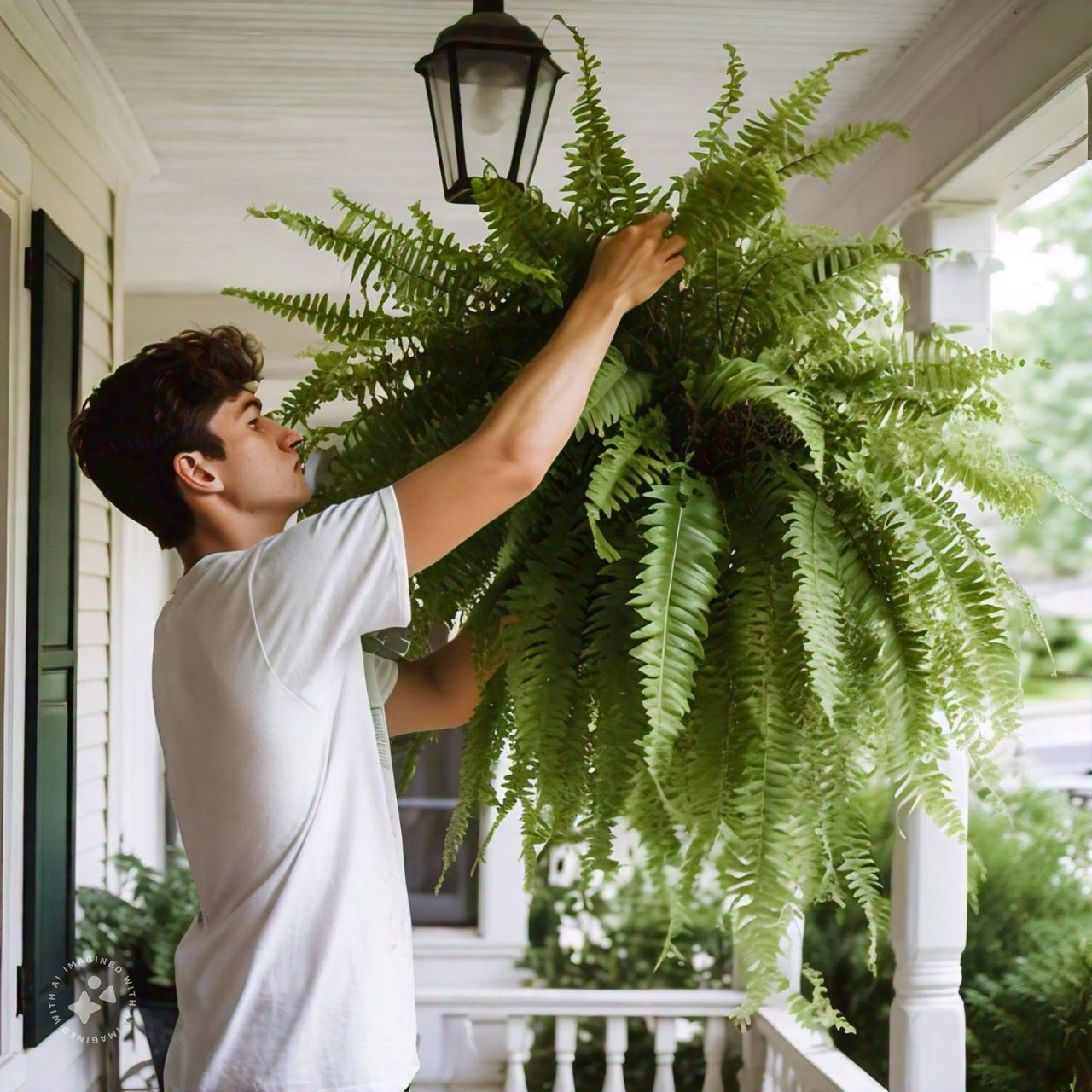 Artificial Boston Fern Bundle 18 Pack with UV Protection and Water Shedding