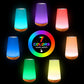 Night Light, LED Touch Bedside Table Lamp, 7 RGB Colours Changing, 5 Brightness Level Switch, Timing Function, Rechargable Remote