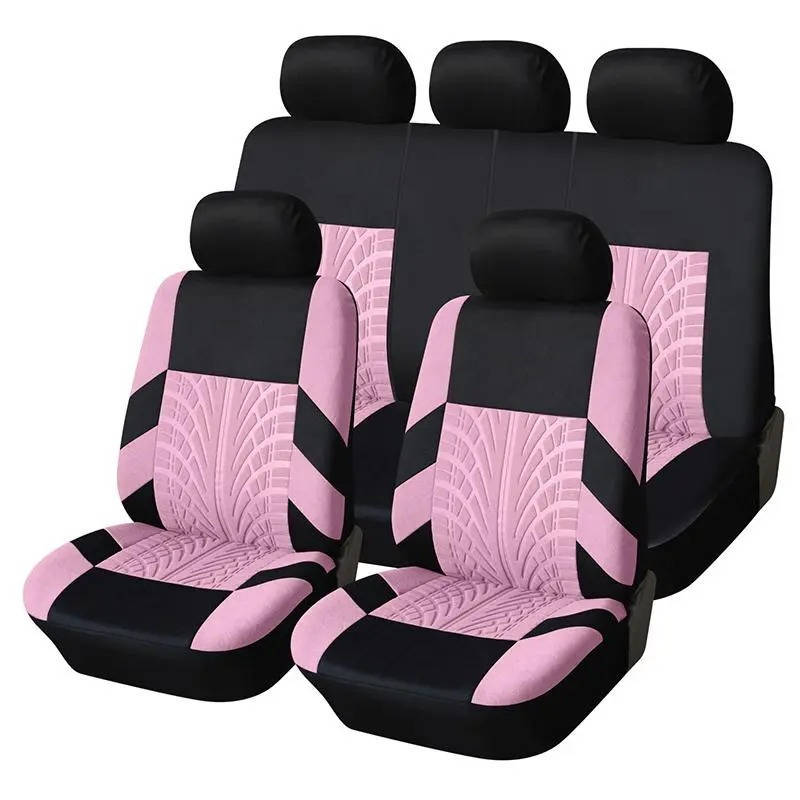 Universal Car Seat Covers for 5 Seats, Breathable Fabric Front and Rear Protectors, Airbag Compatible, Fits Cars Trucks SUVs and Vans