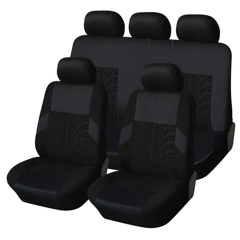 Universal Car Seat Covers for 5 Seats, Breathable Fabric Front and Rear Protectors, Airbag Compatible, Fits Cars Trucks SUVs and Vans