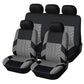 Universal Car Seat Covers for 5 Seats, Breathable Fabric Front and Rear Protectors, Airbag Compatible, Fits Cars Trucks SUVs and Vans