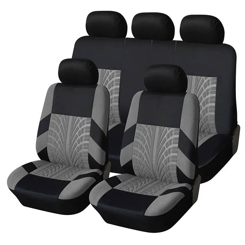 Universal Car Seat Covers for 5 Seats, Breathable Fabric Front and Rear Protectors, Airbag Compatible, Fits Cars Trucks SUVs and Vans