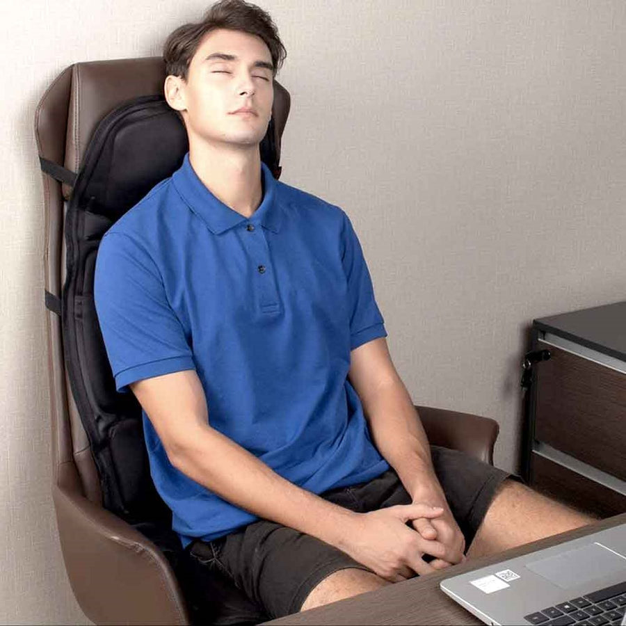 Mygametables Massage Chair Pad With Heated Back and Neck Cushion for Car and Home