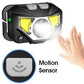 Mygametables LED Rechargeable Headlamp Flashlight with Motion Sensor