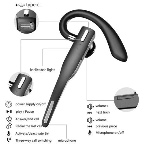 MGT Trucker Dual Mic Bluetooth 5.1 Noise Cancelling Headset