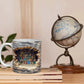 MGT 3D Library Bookshelf Mug, Ceramic Coffee Mug for Book Lovers