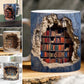 MGT 3D Library Bookshelf Mug, Ceramic Coffee Mug for Book Lovers