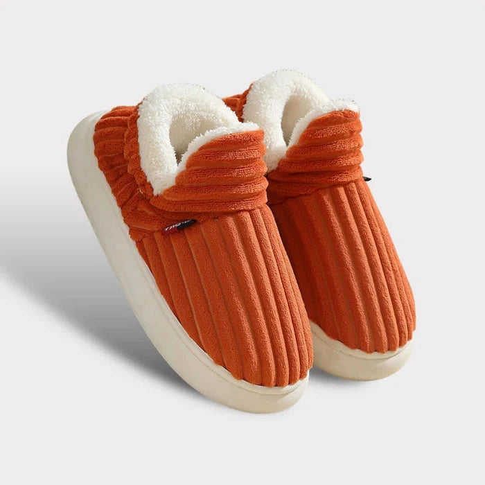Fleece Slippers with Non-Slip Sole and Ankle Coverage for Indoor Warmth