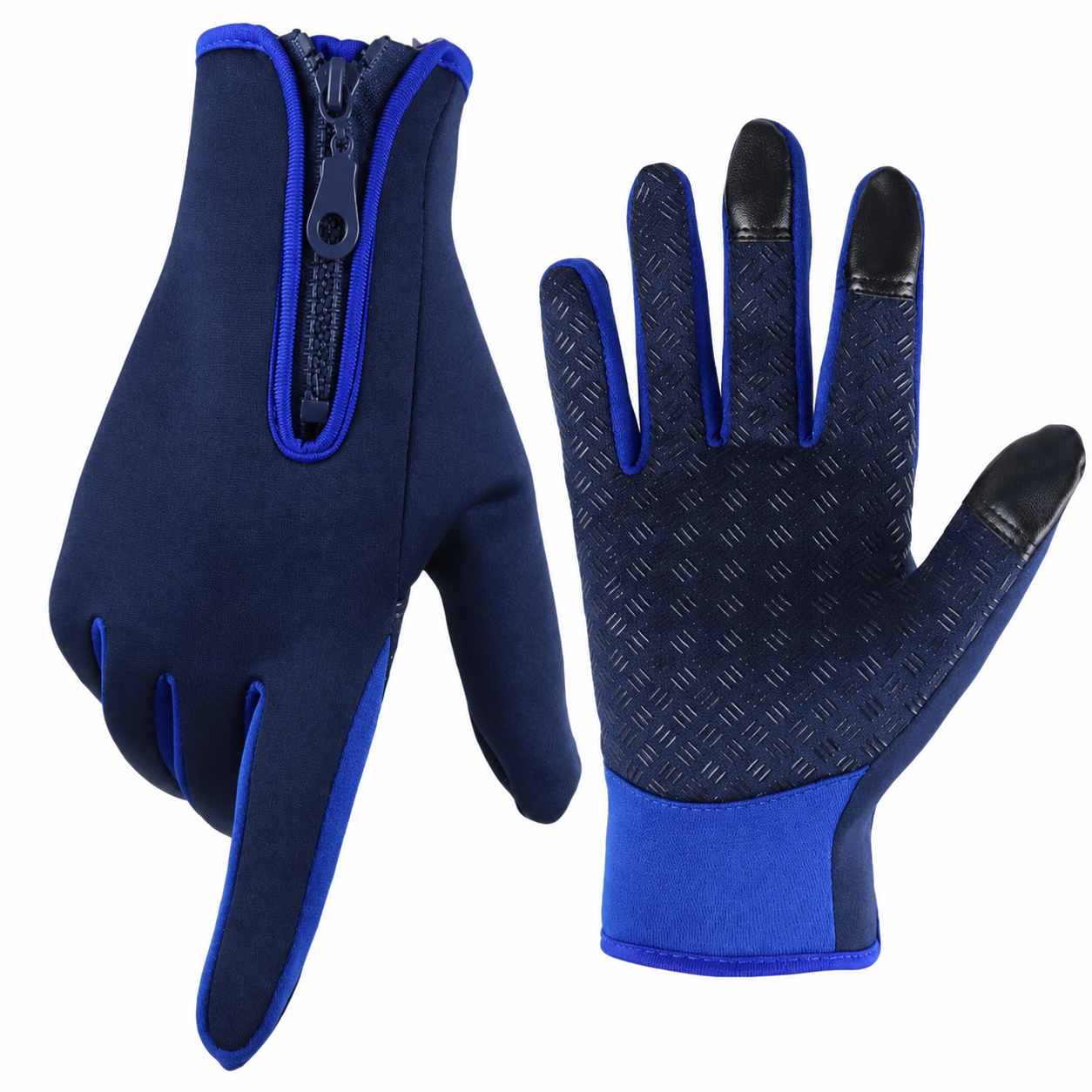 Touchscreen Winter Gloves with Conductive Fingertips and Silicone Grip