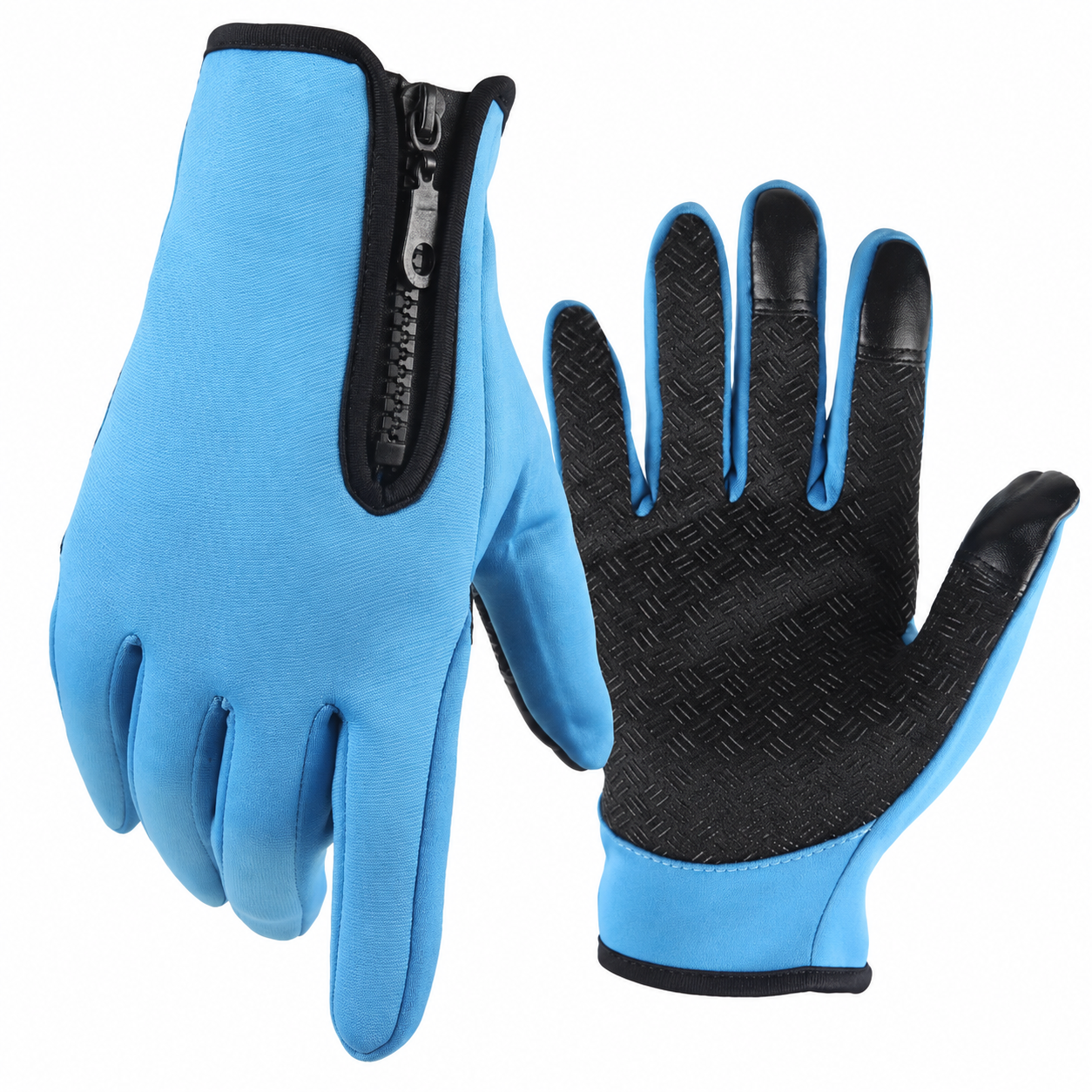 Touchscreen Winter Gloves with Conductive Fingertips and Silicone Grip
