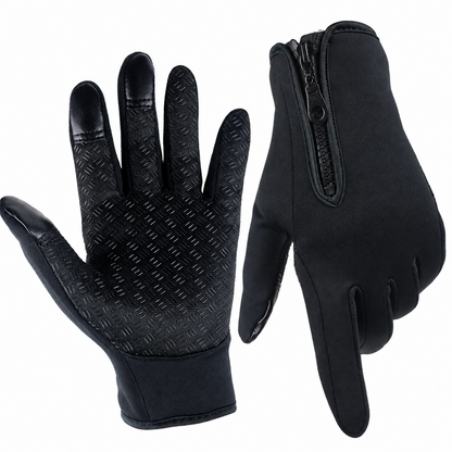 Touchscreen Winter Gloves with Conductive Fingertips and Silicone Grip