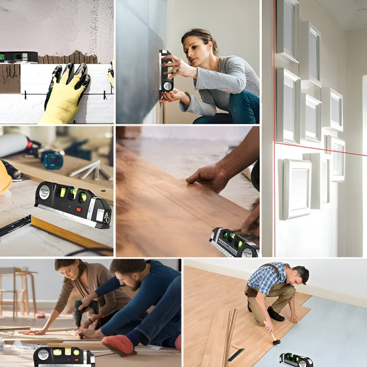 Laser Level with 2.5M Tape Measure and Three Projection Modes