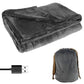 Flannel Heated Blanket with Standard Port Power and Even Heat Distribution