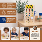Wooden Sensory Board with Working Switches and LED Lights for Toddlers