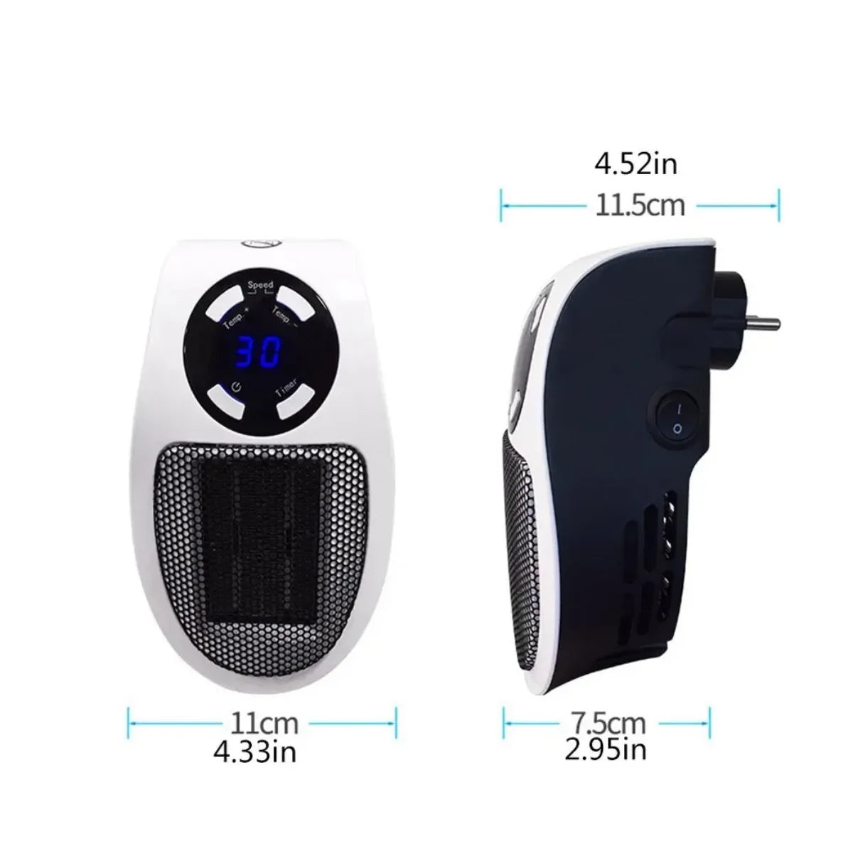 Room Heater with Automatic Tip Over Shutoff and Overheat Protection