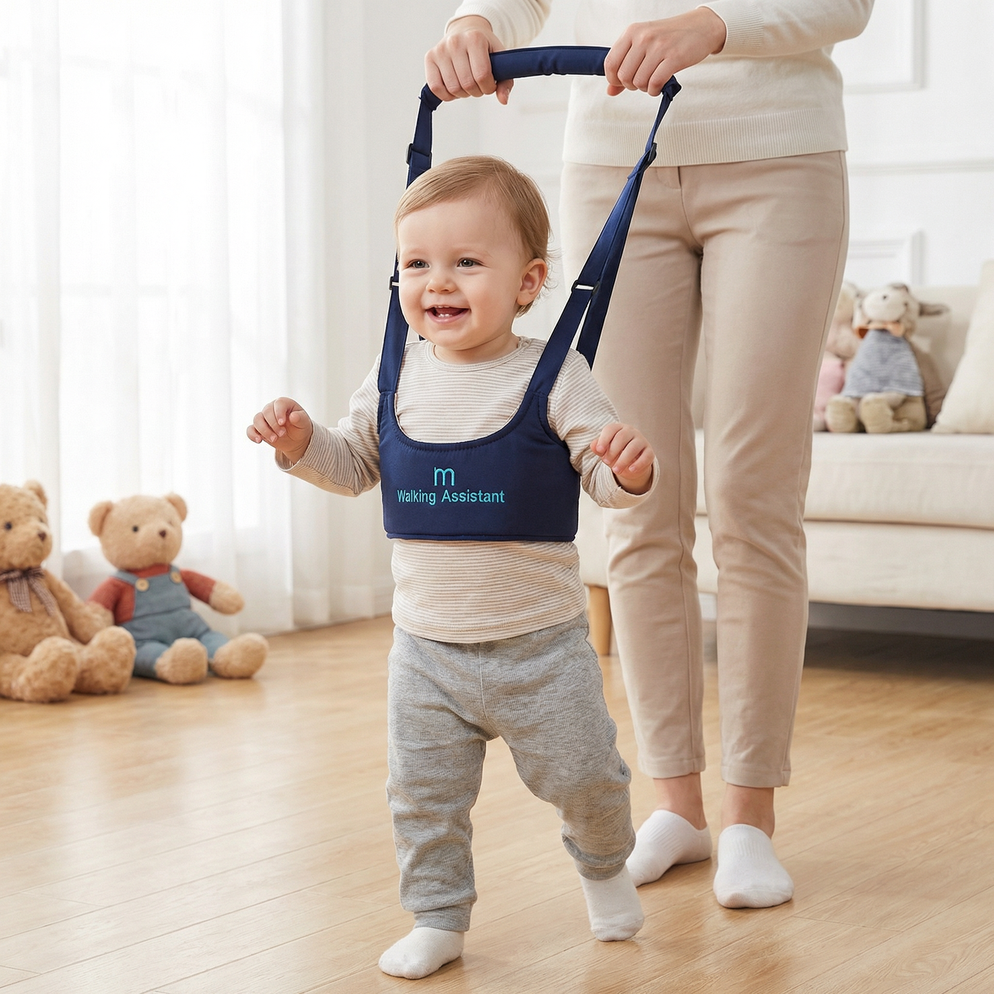 Baby Walking Harness with Adjustable Chest Support and Control Strap