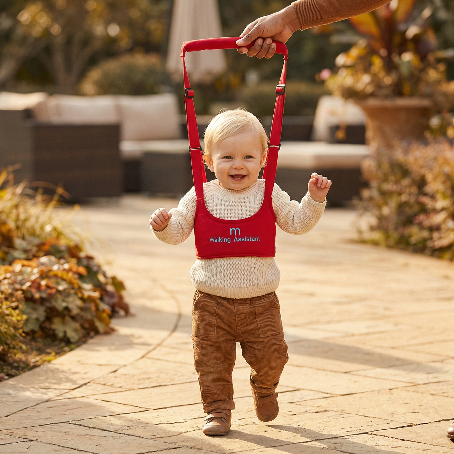 Baby Walking Harness with Adjustable Chest Support and Control Strap