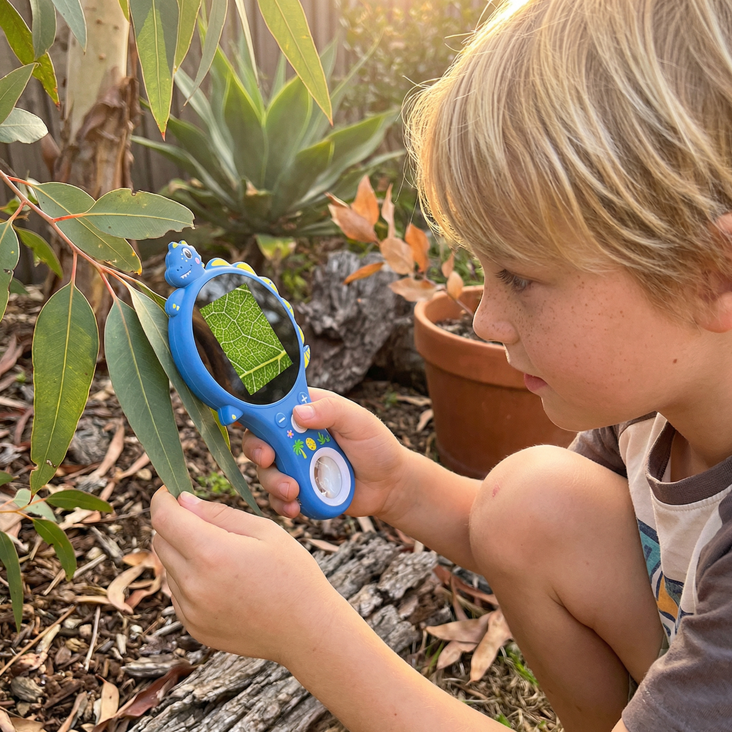 Handheld Digital Microscope with 500X Magnification and Built in IPS Screen for Kids