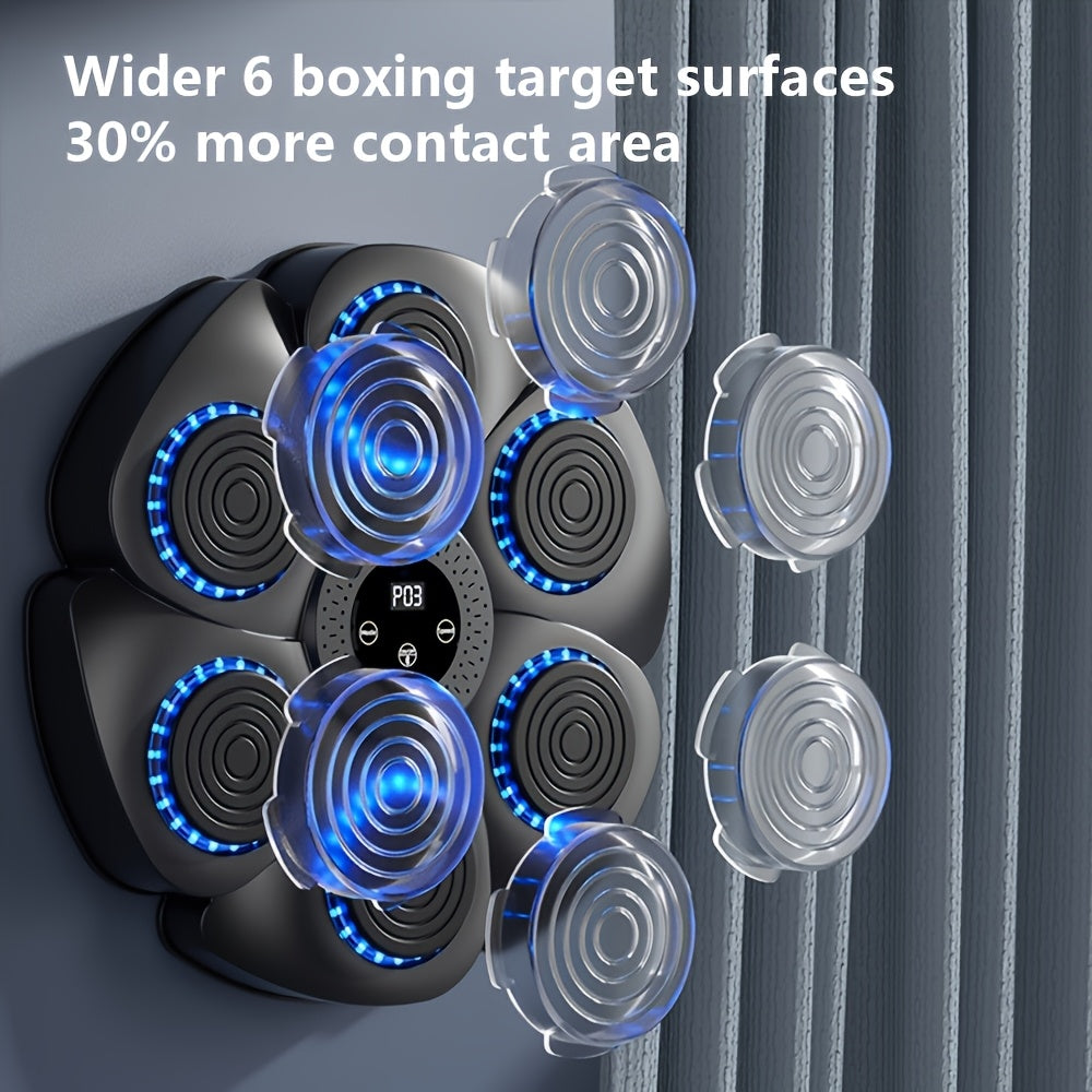 Wall-Mounted Music Boxing Target with Wireless Sensors and LED Feedback